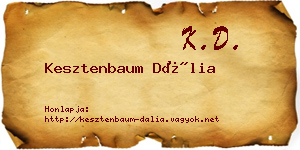 Kesztenbaum Dália névjegykártya